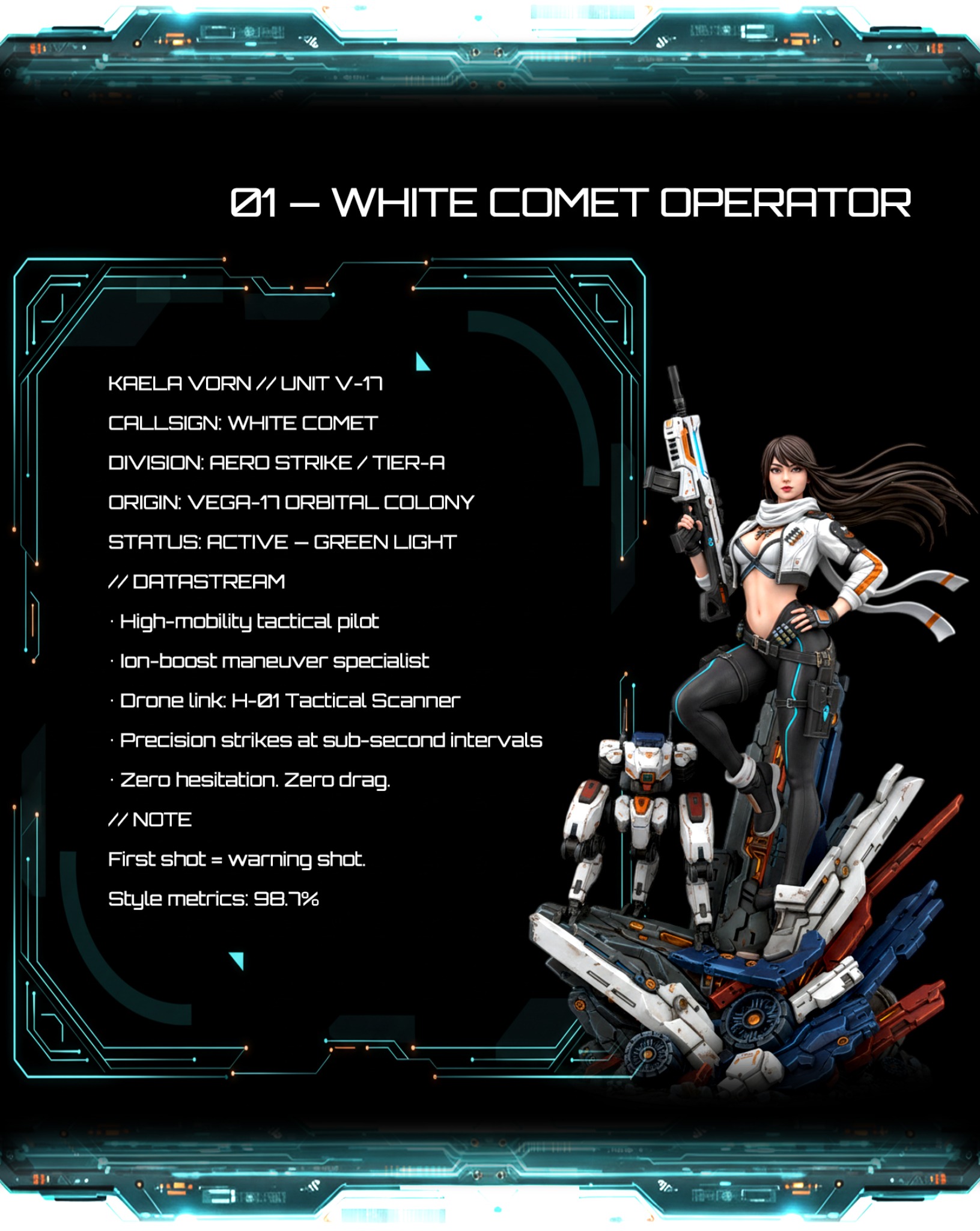 White Comet Operator dossier card