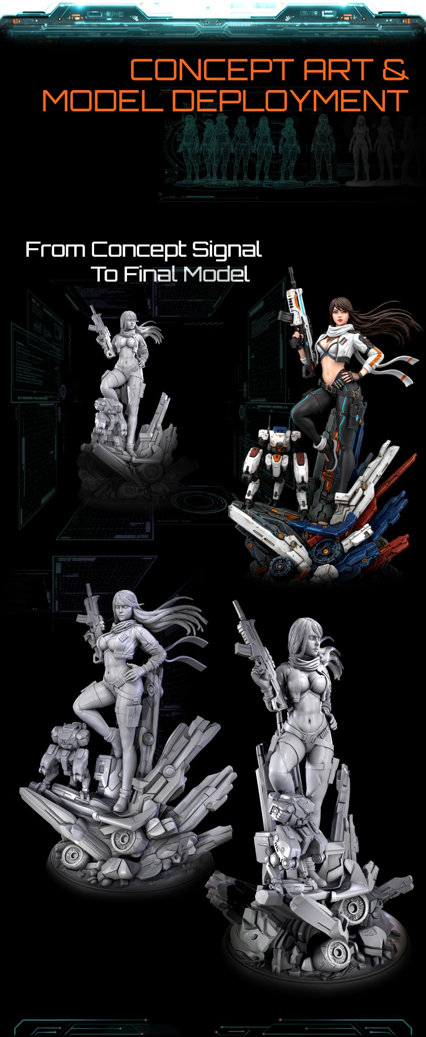 Concept art and model deployment panel